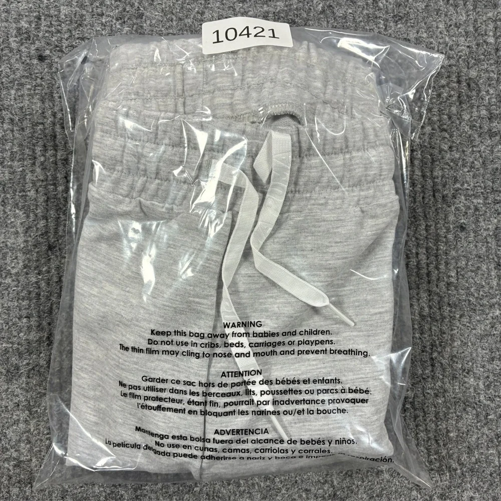 Puma Mens Jogger Sweatpants Size M Gray Fleece Drawstring Logo Athletic